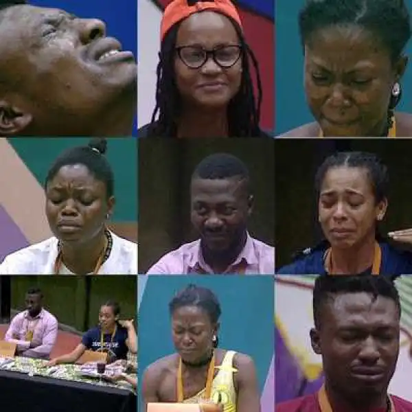#BBNaija: Housemates left in tears after family member